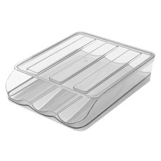 블럭마트 주방 자동 롤링 계란케이스, 투명, 1개