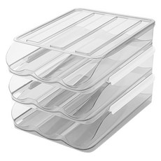 블럭마트 주방 자동 롤링 계란케이스, 투명, 1개