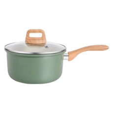 뭉글 프리미엄 우디핸들 냄비, 18cm, 그린, 1개