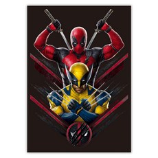 데드풀과 울버린 A3 펄포스터 02 Best Bubs, MARVEL, 아르누보