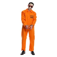 Opri 男女通用囚犯服長袖連身衣 萬聖節服裝