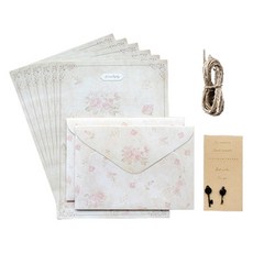 마켓감성 로맨틱고백 편지지 세트, 장미꽃타입2, 3세트