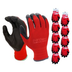 NiTex U3 NBR 塗層手套組 M, 10個, 紅色