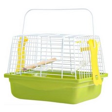 Lanboer 鸚鵡基本一體成型外出籠, 1個, 綠色