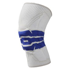 배곧인터내셔널 JINGBA 배곧스포츠 헬스 크로스핏 실리콘 스프링 지지 무릎보호대, 화이트블루, 1개