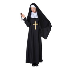 오프리 성직자 수녀 유니폼 할로윈 코스프레