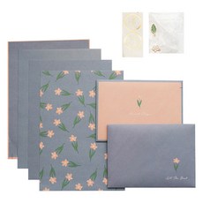 Maket Gamseong 感謝 感恩 信紙組, 藍色, 3套