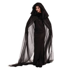 OPRY 吸血鬼 女巫 死神 連帽斗篷 大尺碼 萬聖節 服裝 套組