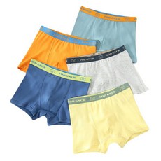 IBboom 男童彩色素面棉質四角內褲5件組 C91