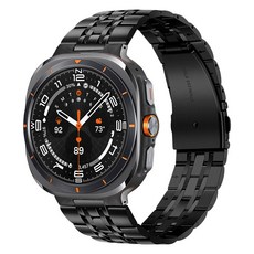 SPACE SHIELD Galaxy Watch 相容 Jubilee 金屬錶帶, 1個, 黑色