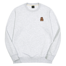 옥스타 남녀공용 카피바라 자수 특양면 맨투맨 4SSP027