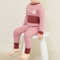 unifriend 童款迷你小兔高腰護肚衛生衣套裝