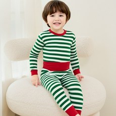 unifriend 童款高腰護肚條紋衛生衣套裝