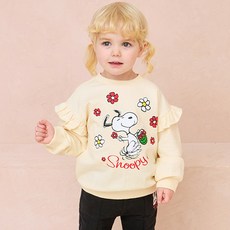 milkmile Peanuts 史努比女童俏皮荷葉邊T恤