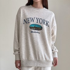 에어플레인 뉴욕 맨하탄 오버핏 맨투맨