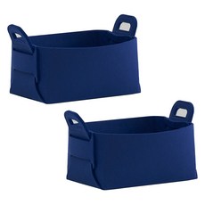 YEDAUM 收納籃 整理盒, 藍色, 2個
