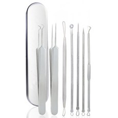 피니어스 스테인레스 블랙헤드 압출기 핀셋 7종 세트 B타입, 1세트