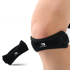 두트리 슬림 밴드형 무릎보호대, 2개, 블랙