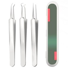 Phineas 不鏽鋼黑頭粉刺夾3件組, 單一顏色, 1套