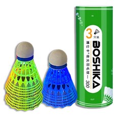 搏仕卡 Baegot International 運動尼龍羽毛球 LED羽毛球 3入組, 3入, 1套, 混合色
