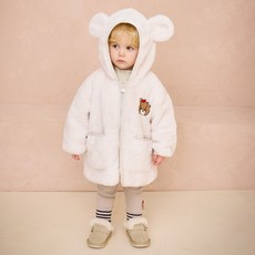 milkmile 兒童柔軟小熊人氣毛絨外套