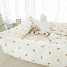 AiRabbit 嬰幼兒用床圍靠墊套 + 棉芯組合, 狗狗