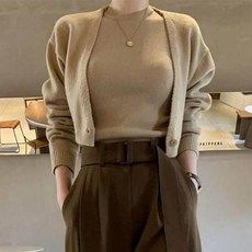 앤드스타일 여성용 로디 니트 나시 + 가디건 세트 263488