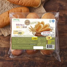 프레시오늘 탕종발효72시간 우리밀 유크림100% 버터 수제 핫도그 빵번, 60g, 3개입, 1개