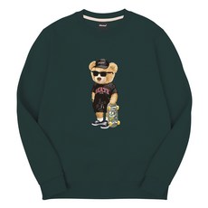 옥스타 남녀공용 스트릿 곰돌이 특양면 맨투맨 1SSP026