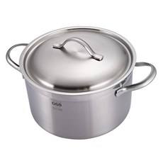 GGS 電磁爐適用Elite系列3層304 430不鏽鋼附蓋雙耳鍋, 單色, 24cm, 1個