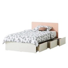 한샘 아임빅 수납침대 일반헤드형, 핑크(헤드) + 화이트(하부)