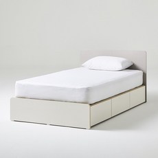 한샘 아임빅 수납침대 프레임 단품 일반헤드형 방문설치, 라이트그레이(헤드) + 화이트(하부)