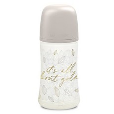 스와비넥스 유아용 프리미엄 안심 유리젖병, 골드그레이, 240ml, 1개