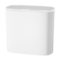 極簡智能感應壁掛夾縫兩用垃圾桶 14L, 雪白色, 揮手感應開蓋, 30.5 x 28.5 x 15cm