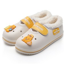 Kakao Friends Chunsik 休閒圓形皮草拖鞋