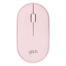 지클릭커 움직이는 마카롱 무소음 블루투스 무선 마우스, OP20, 핑크