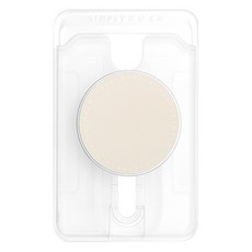 심플리로어 푸쉬업 휴대폰 카드지갑 스마트톡, 베이지, 1개