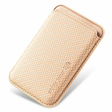 SOKIND iPhone MagSafe款碳纖維紋路卡夾 MGC-004, 卡其杏色, 1個