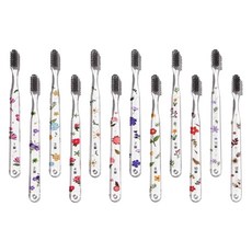 WEDENT 威登 月份牙刷12入組 花朵設計, 1套, 12入