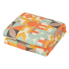 GLUHWEIN 定時可水洗電熱毯 GK-353, D(180 x 135cm), 橘色 + 薄荷綠