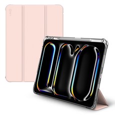 랩씨 태블릿PC 클리어 스마트커버 펜슬 수납 슬림핏 케이스, 핑크샌드, 1개