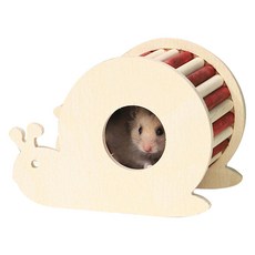 Yoreungae 小動物 Happy Pet 木製躲藏屋 蝸牛, 1個, 配色