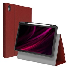 랩씨 태블릿PC 2in1 스마트 커버 펜슬 수납 마그네틱 슬림핏 케이스, 사피아노 레드, 1개