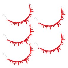 Party09 羽毛造型派對項鍊, 5個, 紅色