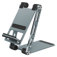 위니즈 휴대용 접이식 휴대폰 태블릿 거치대, 그레이, 1개, WZ-RS149G