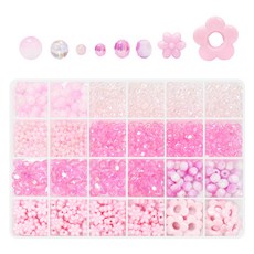 DiClair DIY 串珠工藝 手鍊 戒指 飾品 製作套組 24格, D款, 1套