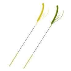 doongdoongpet 貓咪長版狗尾草玩具 2件組, 1組, 綠色 + 黃色