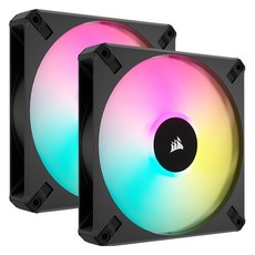 CORSAIR 海盜船 iCUE AF140 RGB ELITE 系統散熱器 140mm Node Core XT, 單一商品, 黑色, 2個