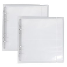 wannathis A5 寬版基本款PP封面 6孔, 01 白色, 2個