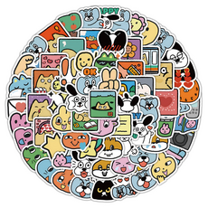 데일리조이 귀여운 동물 다이어리 다꾸 팬시 스티커 100종 세트, 선택7, 1세트